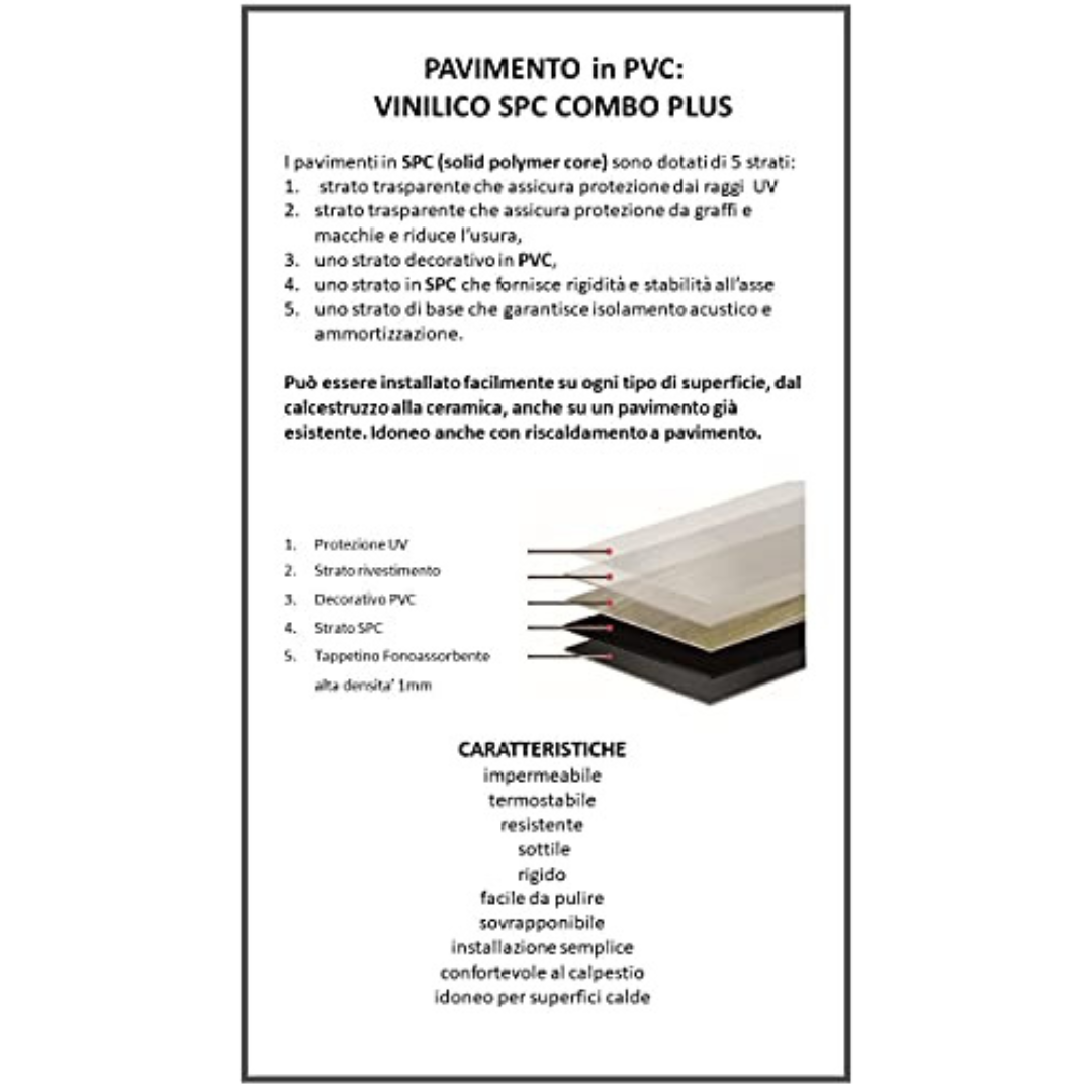 PAVIMENTO COMBO PLUS ROVERE BEIGE TOSCANA - CONF. DA 1,767 MQ