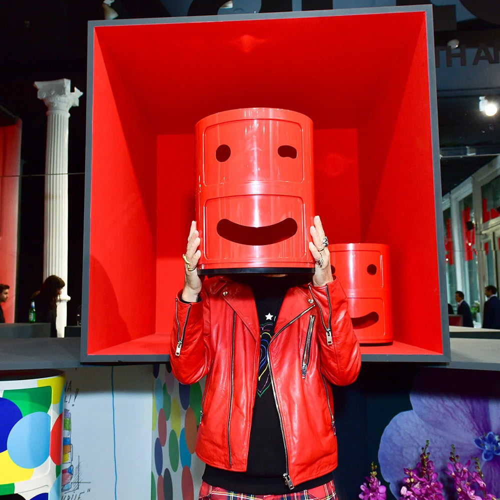 COMPONIBILE 2 ELEMENTI SMILE OCCHIOLINO ROSSO LUCIDO