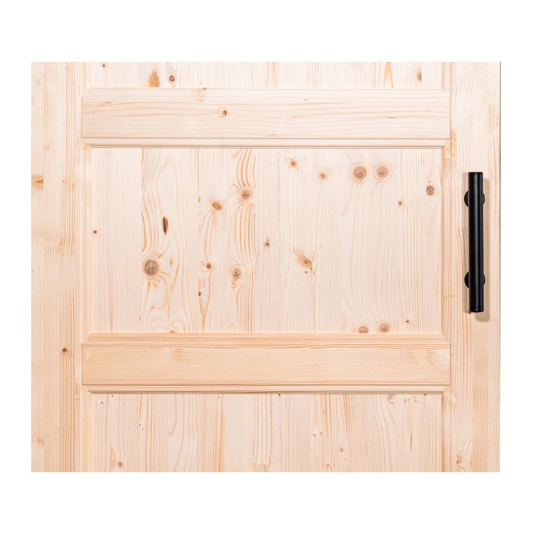 PORTA IN LEGNO DI ABETE GREZZO SCORREVOLE ESTERNO MURO - 210 x 80 - REVERSIBILE