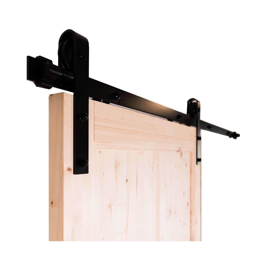 PORTA IN LEGNO DI ABETE GREZZO SCORREVOLE ESTERNO MURO - 210 x 80 - REVERSIBILE