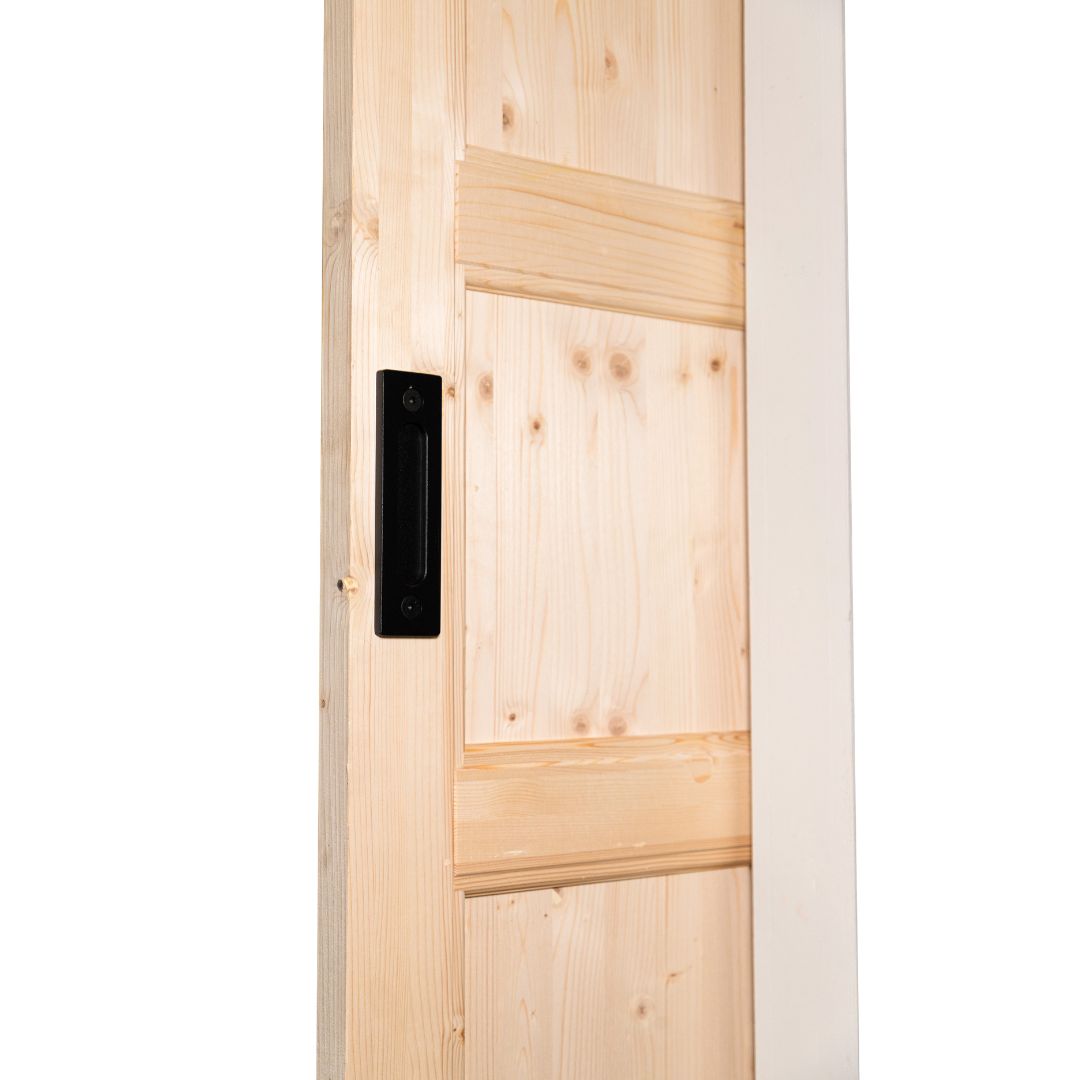 PORTA IN LEGNO DI ABETE GREZZO SCORREVOLE ESTERNO MURO - 210 x 80 - REVERSIBILE