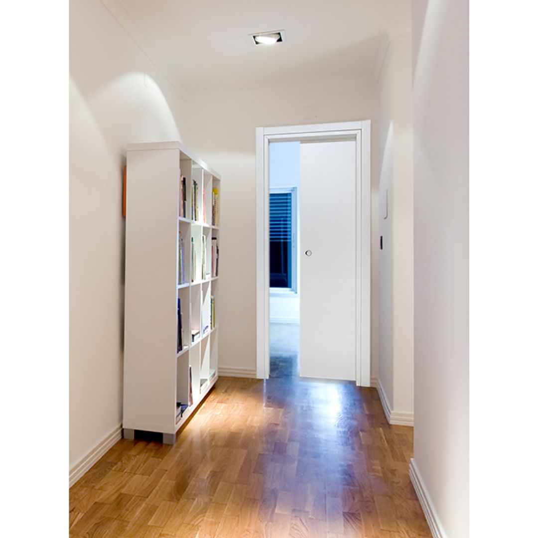 PORTA BASIC BIANCO LISCIO SCORREVOLE INTERNO MURO - 210 x 60 - REVERSIBILE