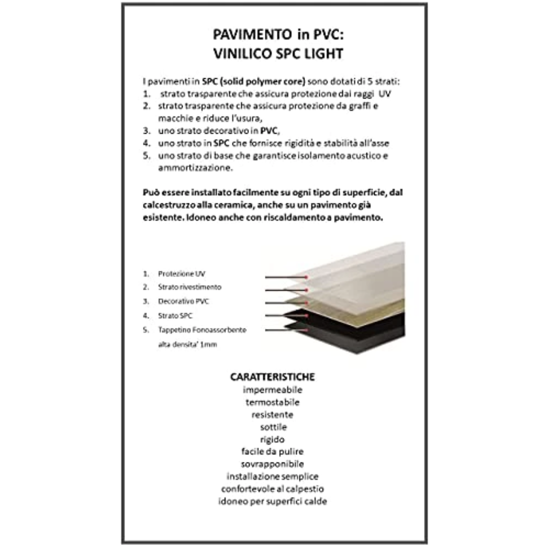 PAVIMENTO VINILICO SPC LIGHT ROVERE RUSTICO TOULUSE - CONF. DA 2,208 MQ
