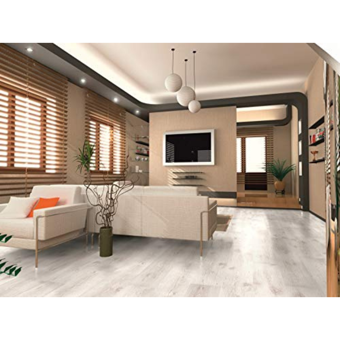 PAVIMENTO LAMINATO STANDARD ROVERE GHIACCIO WHITE - CONF. DA 2,390 MQ