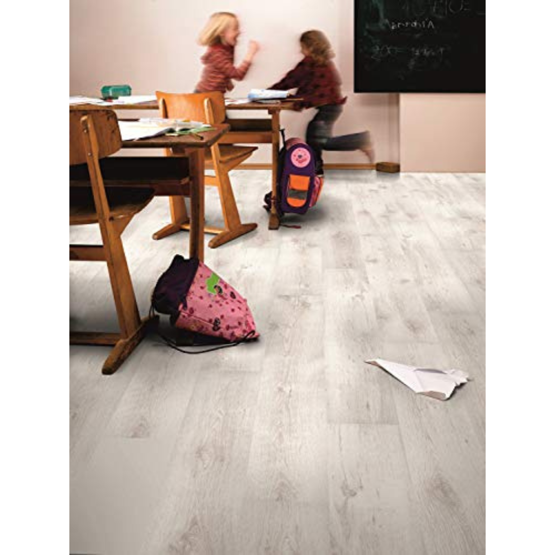 PAVIMENTO LAMINATO STANDARD ROVERE GHIACCIO WHITE - CONF. DA 2,390 MQ