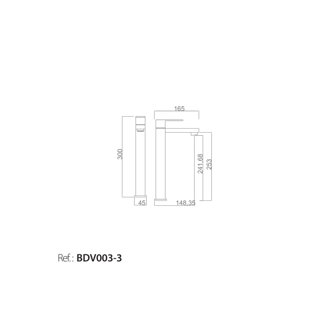 VALENCIA MIX LAVABO ALTO CROMO