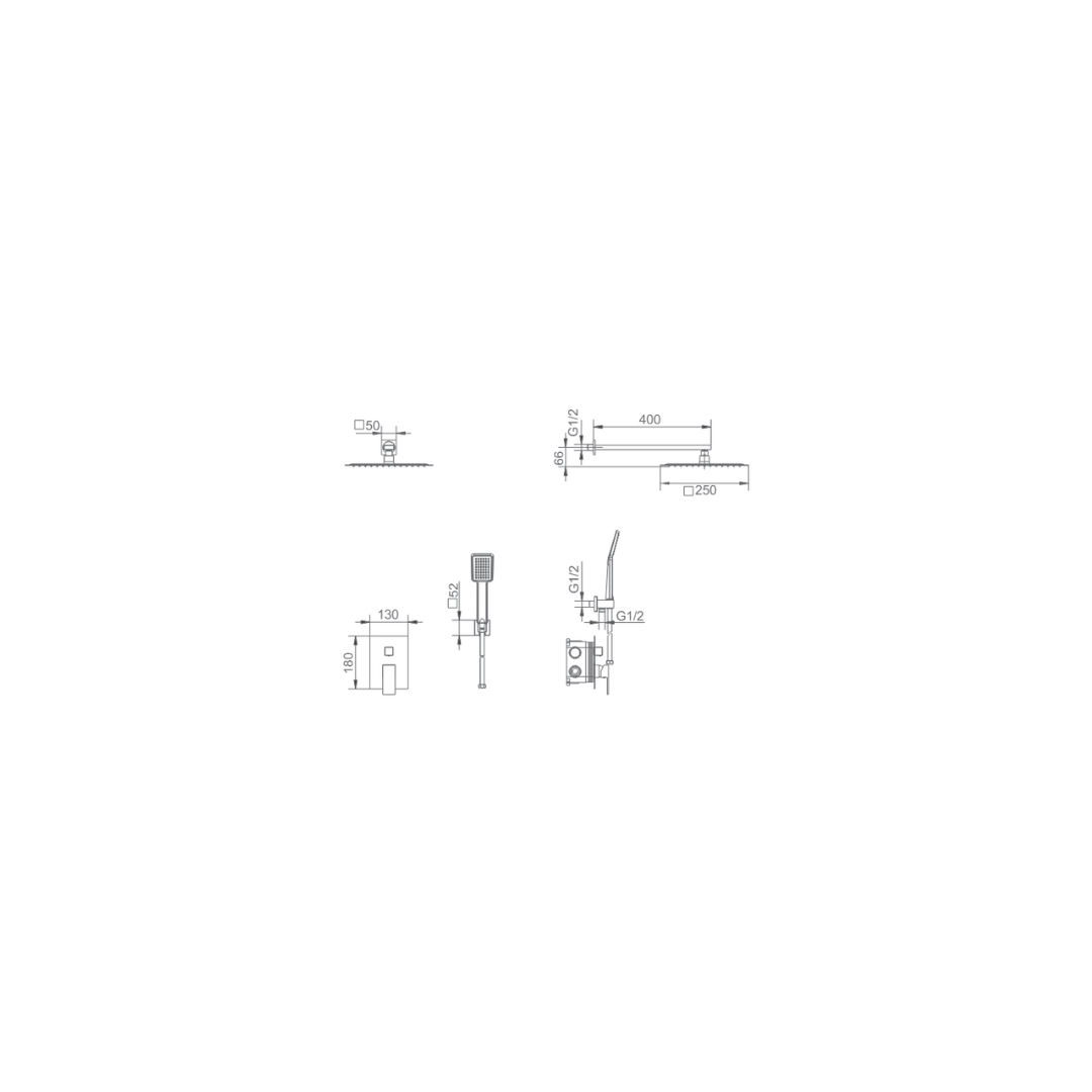 KIT DOCCIA DUBLIN CROMO