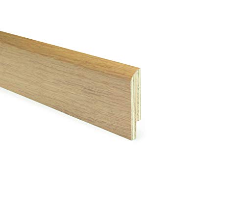 BATTISCOPA VERO LEGNO ESSENZA ROVERE NATURALE - 6 BARRE - 14,4 ML