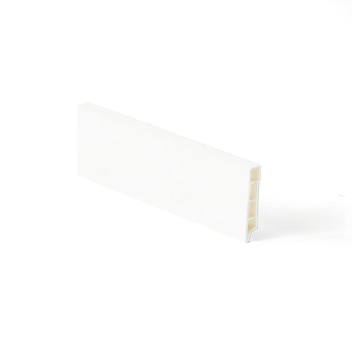 BATTISCOPA PVC QUADRATO BIANCO VERNICIABILE - 5 BARRE - 12,5 ML