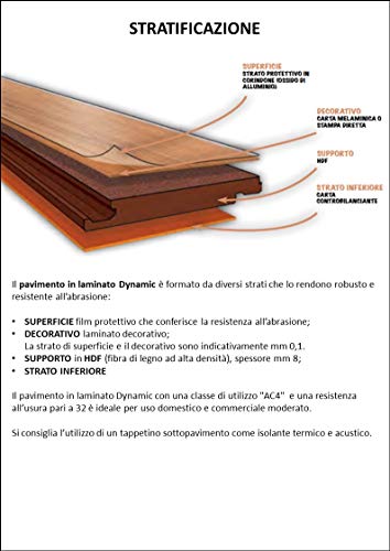 PAVIMENTO LAMINATO DYNAMIC NOCE PALAZZO - CONF. DA 2,131 MQ