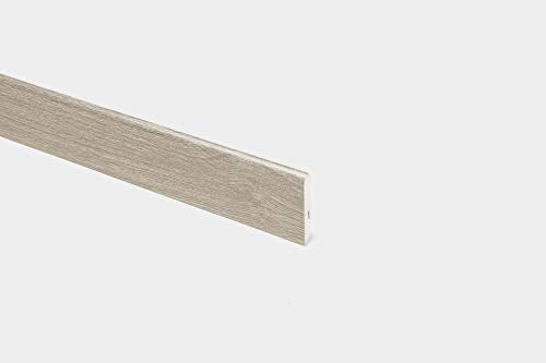BATTISCOPA INCLINATO MDF ROVERE BEIGE NIAGARA - 5 BARRE - 12 ML
