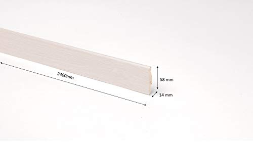 BATTISCOPA INCLINATO MDF ROVERE SCURO - 5 BARRE - 12 ML