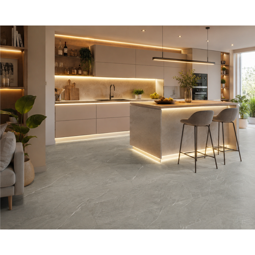 PAVIMENTO VINILICO SPC ROBUST STONE PIETRA GRIGIO CARDIFF - CONF. DA 2,506 MQ
