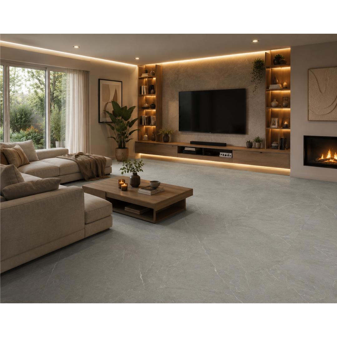 PAVIMENTO VINILICO SPC ROBUST STONE PIETRA GRIGIO CARDIFF - CONF. DA 2,506 MQ