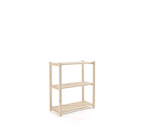 SCAFFALE ABETE 3 RIPIANI 900X800X350