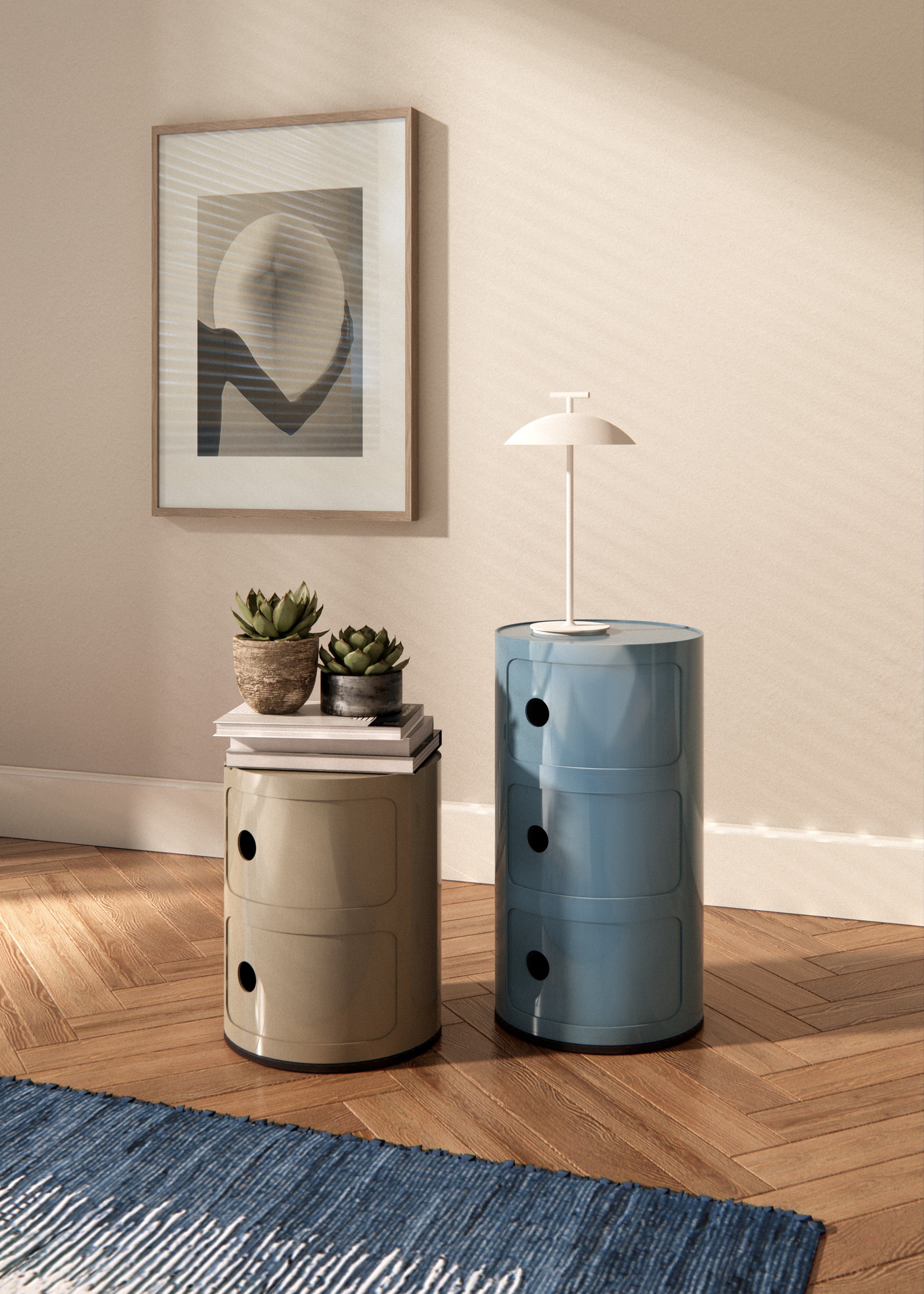 COMPONIBILE 2 ELEMENTI AZZURRO LUCIDO