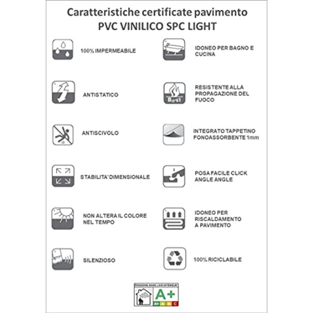 PAVIMENTO VINILICO SPC LIGHT ROVERE BIANCO AVIGNON - CONF. DA 2,184 MQ
