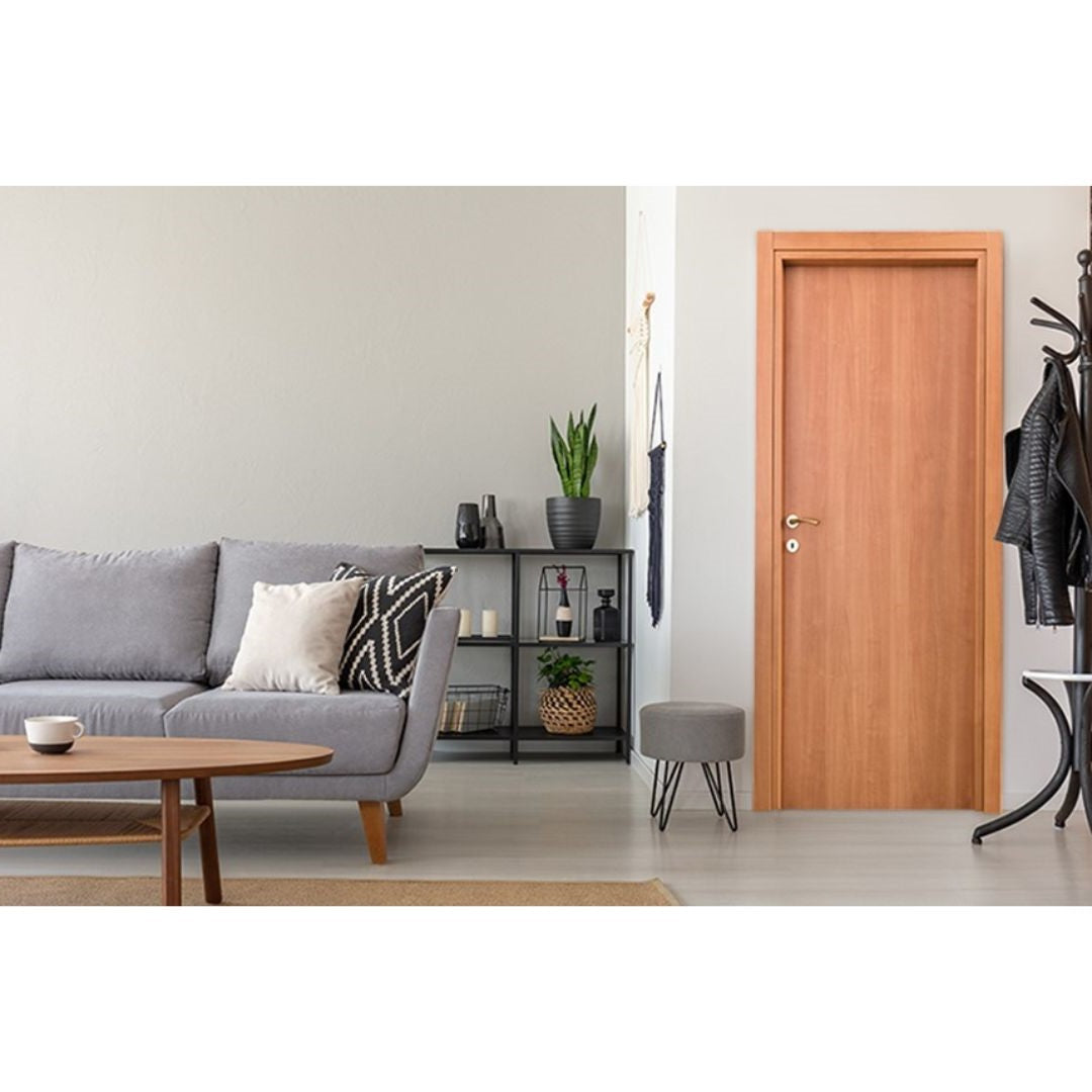 PORTA BASIC NOCE BIONDO BATTENTE - 210 x 80 DESTRA