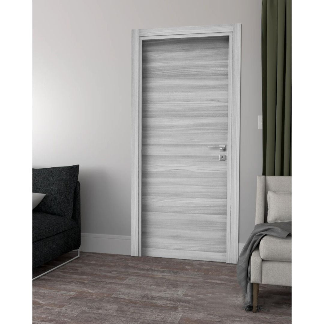 PORTA BATTENTE OLMO GRIGIO - 210 x 80 - REVERSIBILE