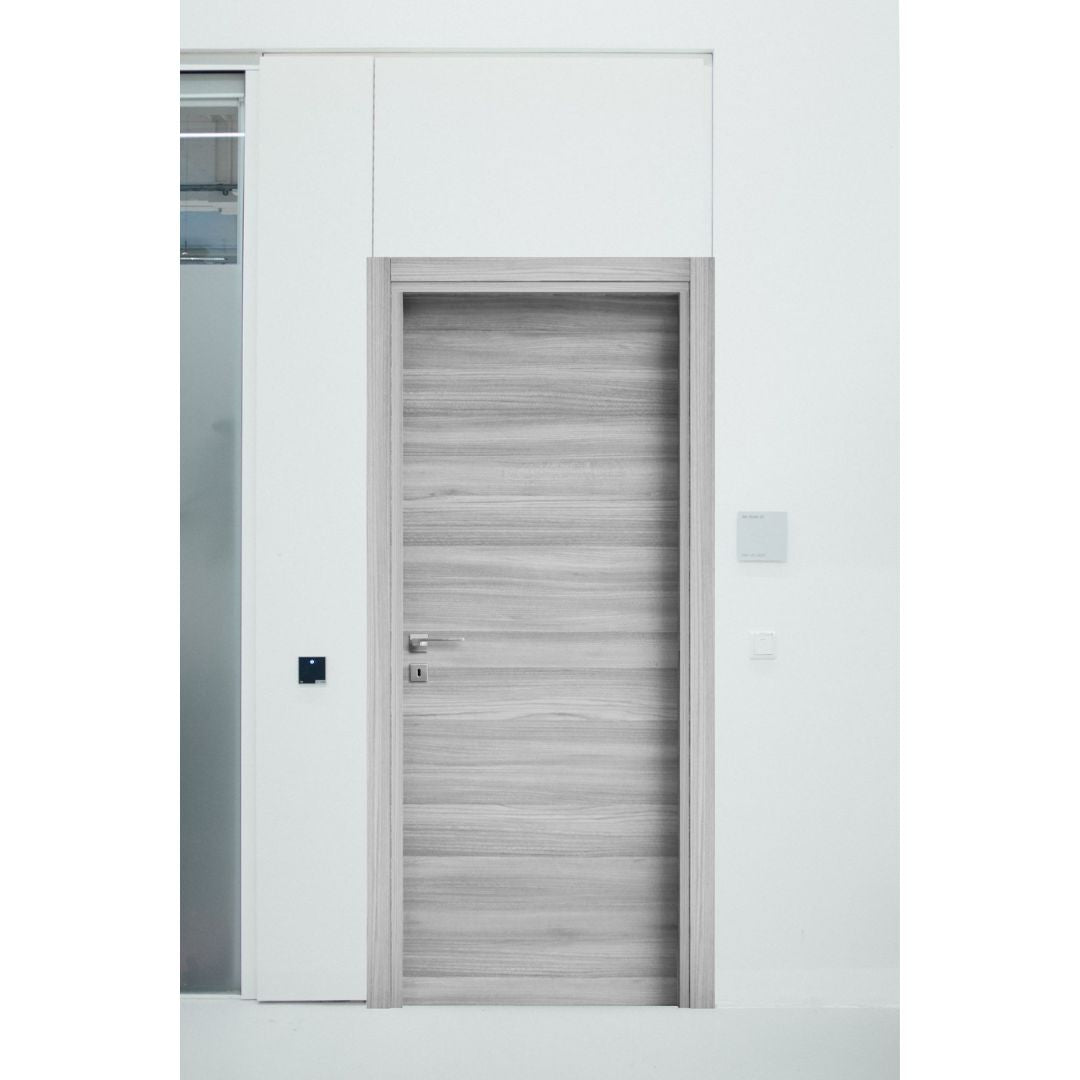 PORTA BATTENTE OLMO GRIGIO - 210 x 80 - REVERSIBILE