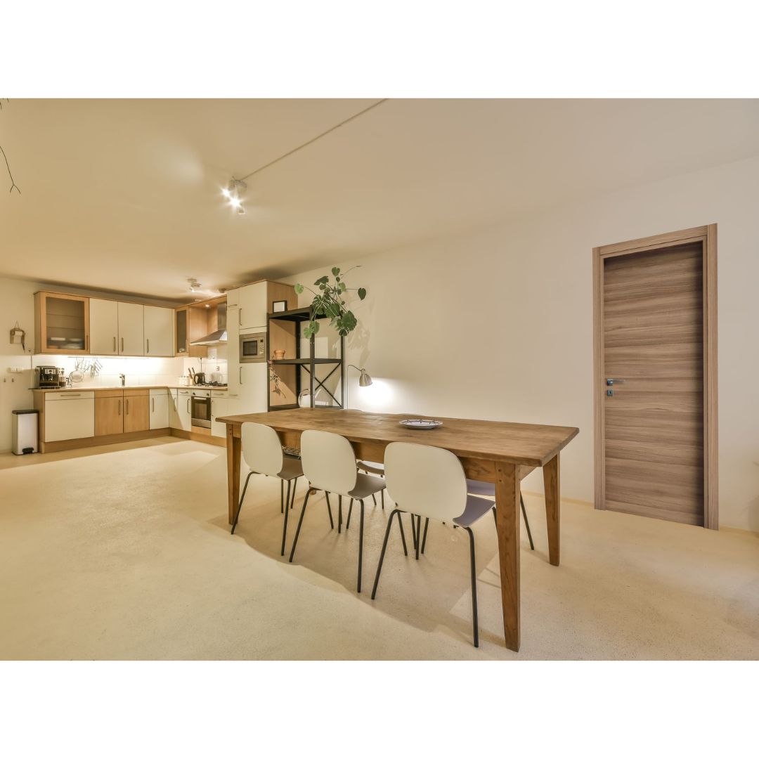 PORTA BATTENTE OLMO NOCCIOLA - 210 x 70 - REVERSIBILE