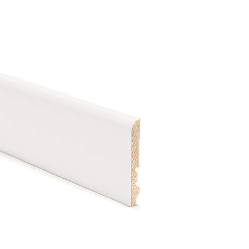 BATTISCOPA LEGNO BIANCO VERNIC. - 5 BARRE - H 80 MM - 11,25 M LINEARI