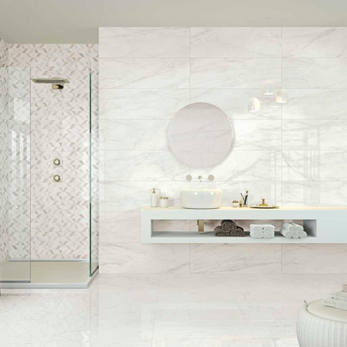 PAVIMENTO E RIVESTIMENTO MARAZZI CERAMICA MARBLEPLAY WHITE LUX 58 X 58 - CONF DA 1,01 MQ
